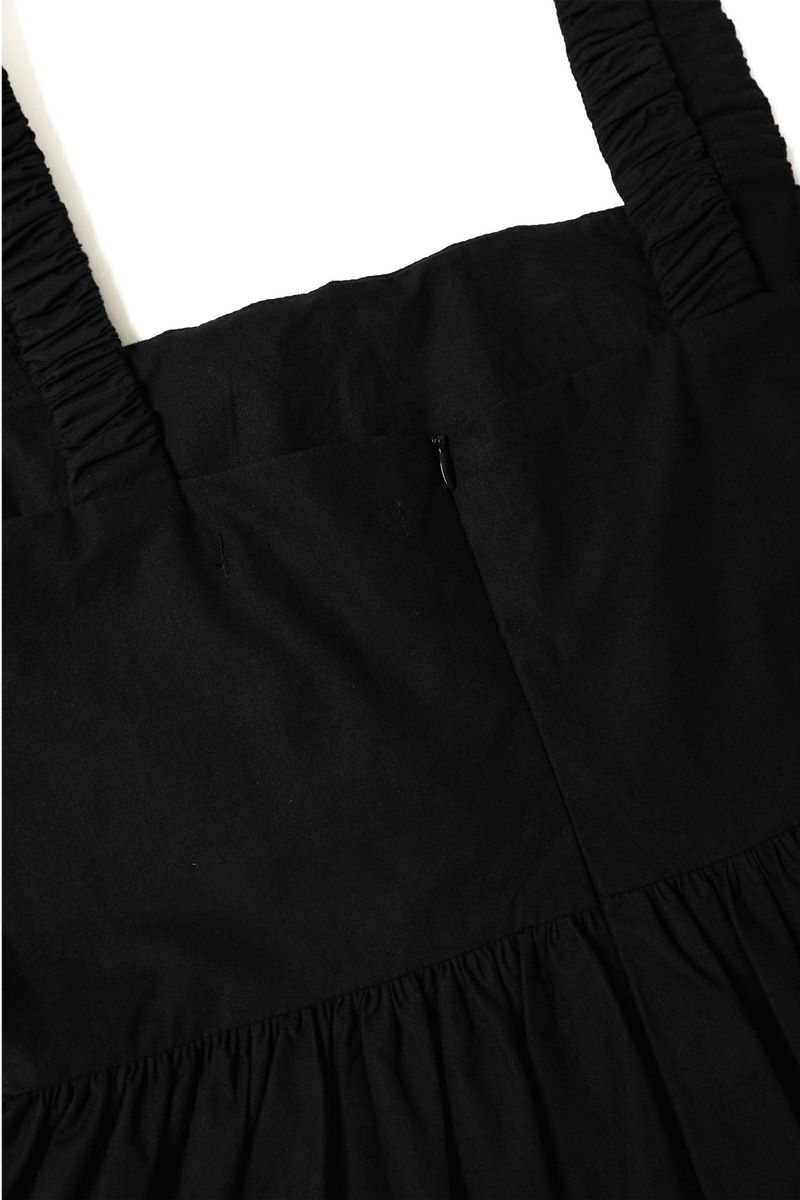 Merry Mini Shirring Dress [Black]