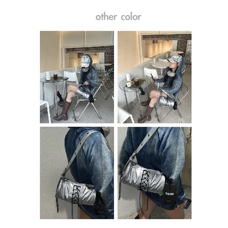 2WAY BELTED STRAP BARREL BAG SMALL_LIGHT WASH DENIM