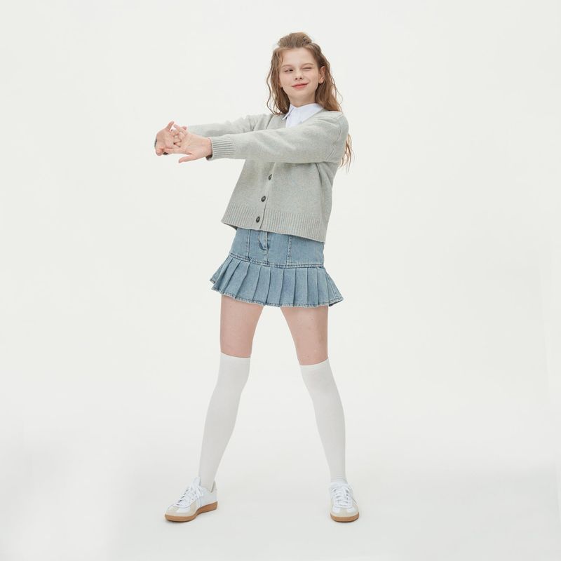 WOOL CROP KNIT CARDIGAN_MINT