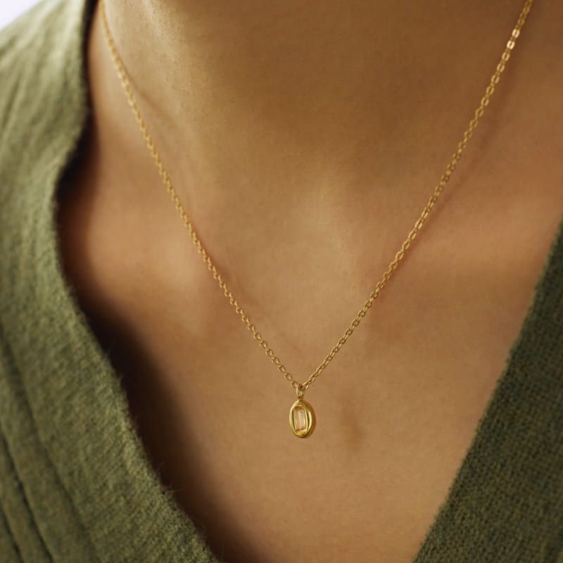 weamondz（ウィアモンズ）の「シルバーオーバルバゲットネックレス（アクセサリー）」