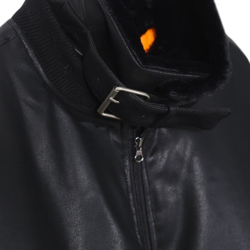 Black leather shirring padding