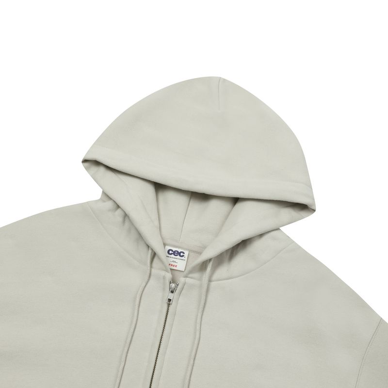 CEC ZIP-UP HOODIE(SAND/기모)