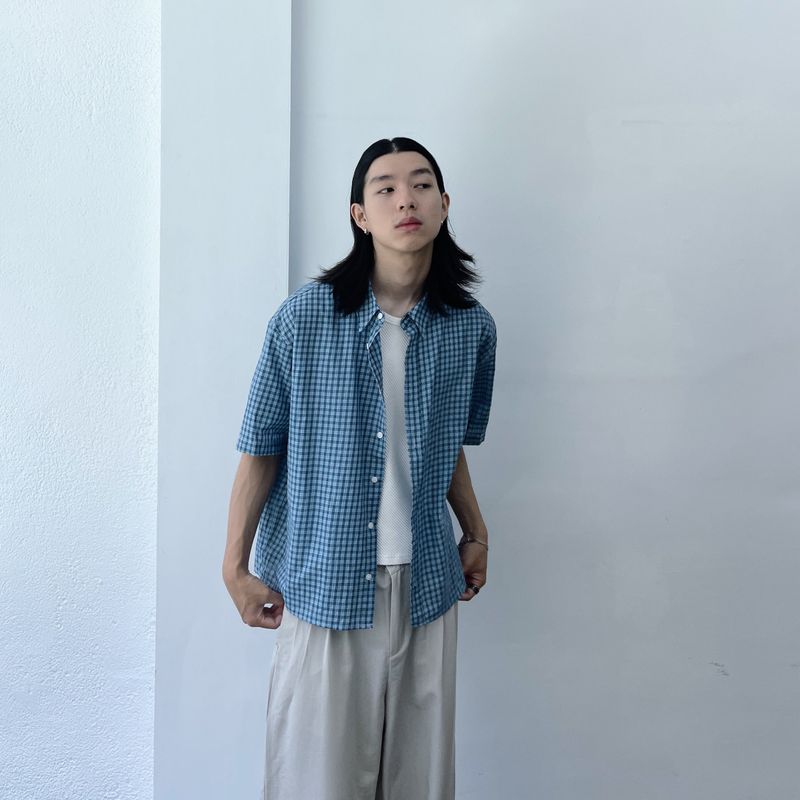 Relaxed Check Short Sleeve Shirt