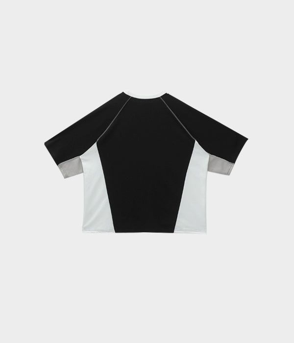 Color block raglan over t-shirt