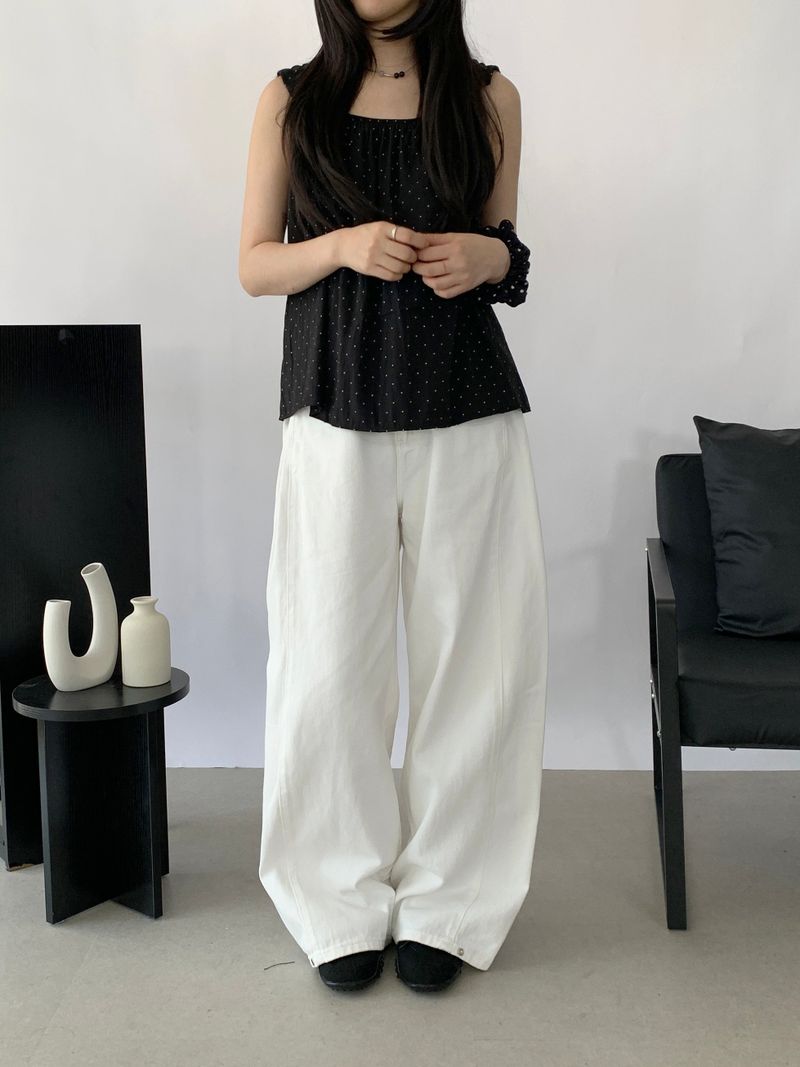 Cabri balloon button wide pants