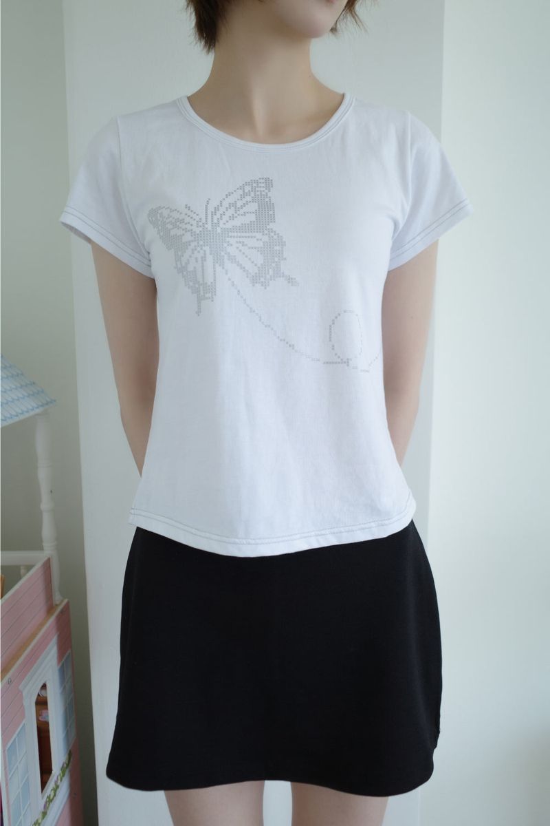 バタフライピクセルTシャツ（4color）