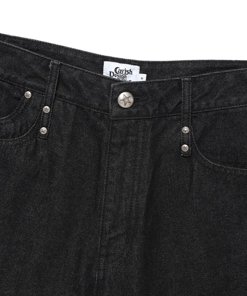 W MILKY WAY DENIM PANTS BLACK(CV2FFFD111A)