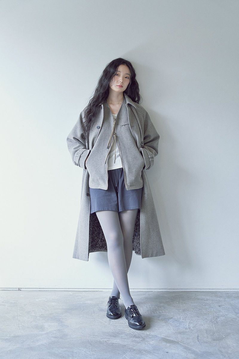 PURE-WOOL 90 BALMACAAN COAT (Khaki Beige)