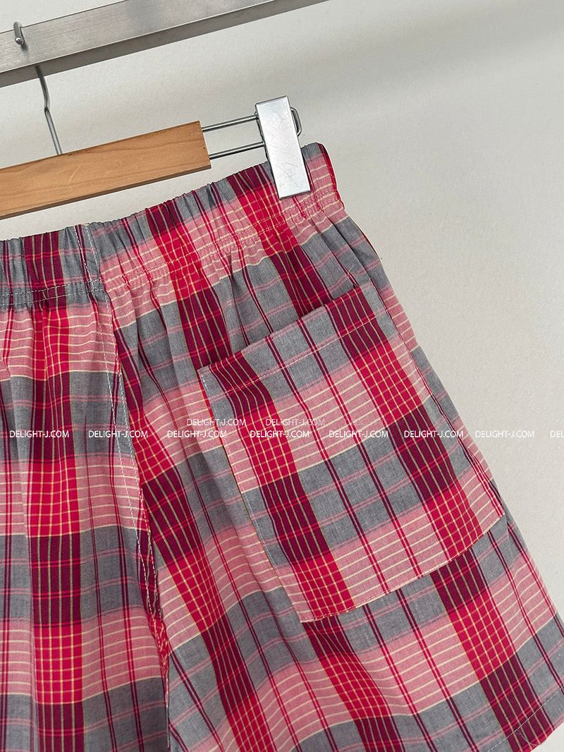 [UNISEX] Patterned Trinkled Short Shorts