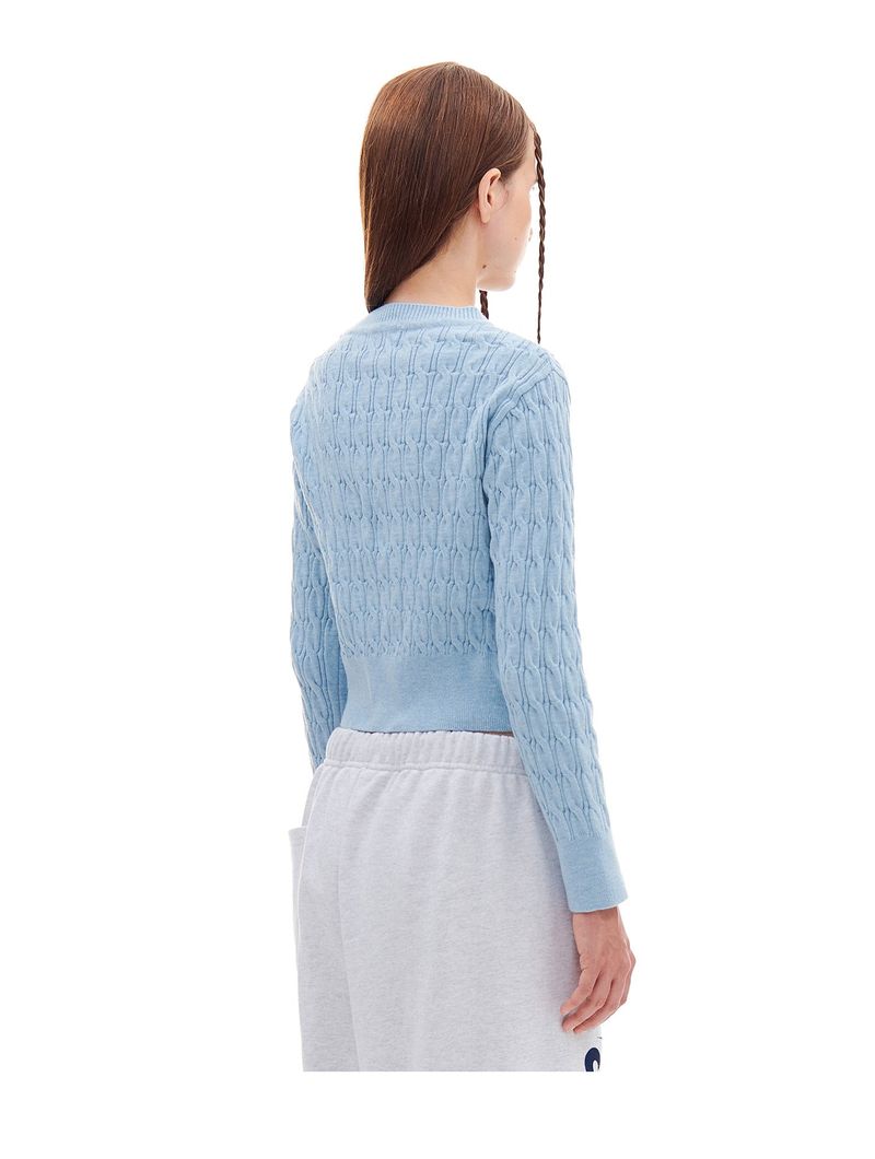 CABLE CROP KNIT (SKY BLUE)