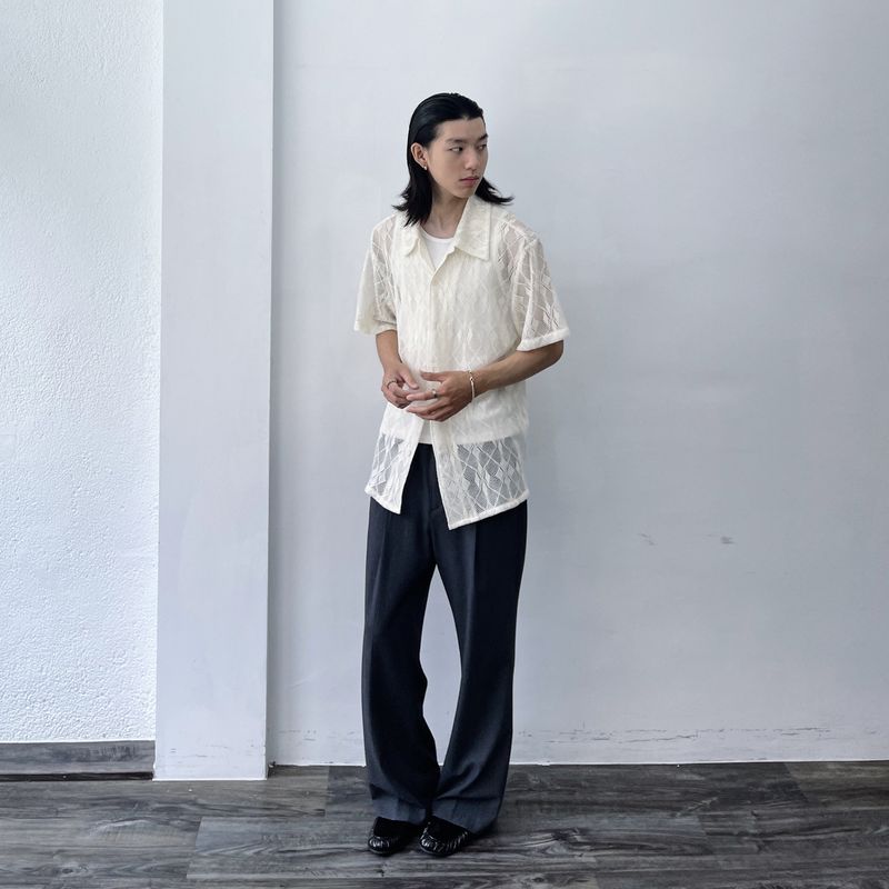 Geometric Openwork Shirt