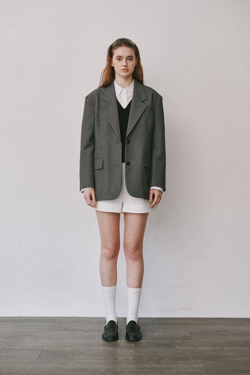 Boy wool jacket (Dark grey)