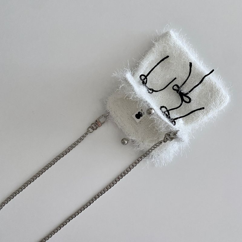 [MADE] Étang Ribbon Fluffy Bag | White