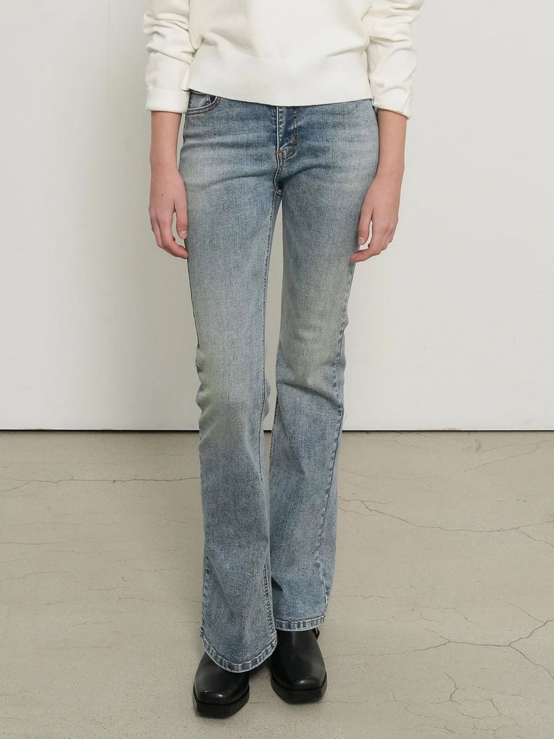 BOOTCUT WASHING DENIM PANTS