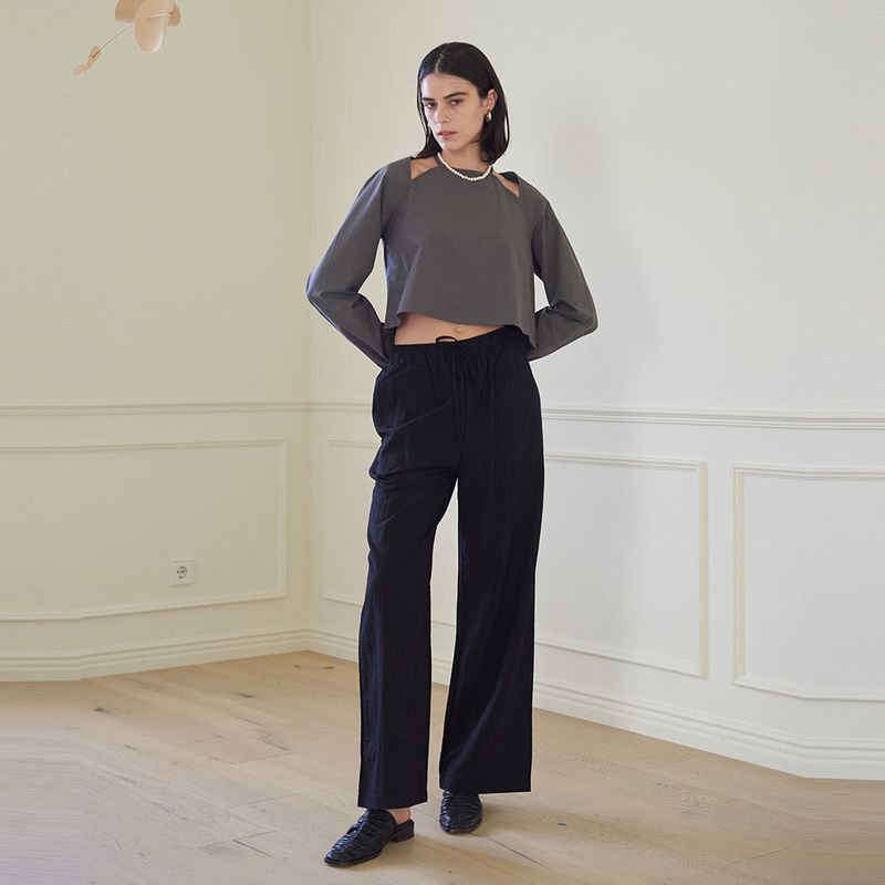 BASIC BANDING PANTS (BLACK)