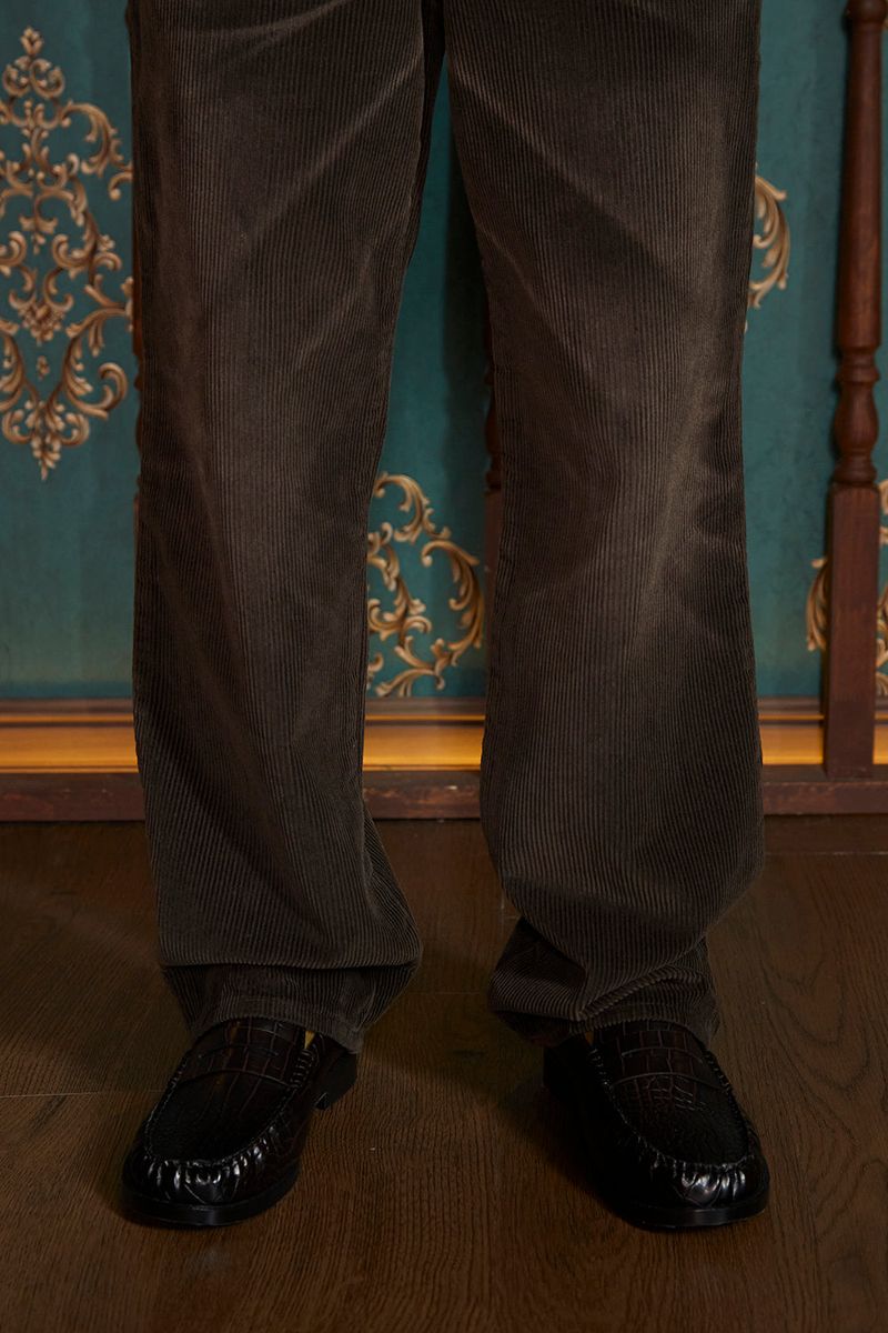 WASHED CORDUROY PANTS / KHAKI BROWN