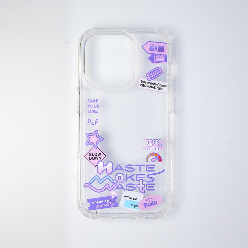 【MADE】'Haste makes waste' Jelly hard Phone case