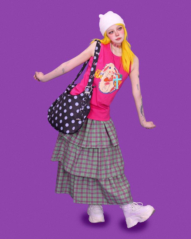 dot big-belt shoulder bag