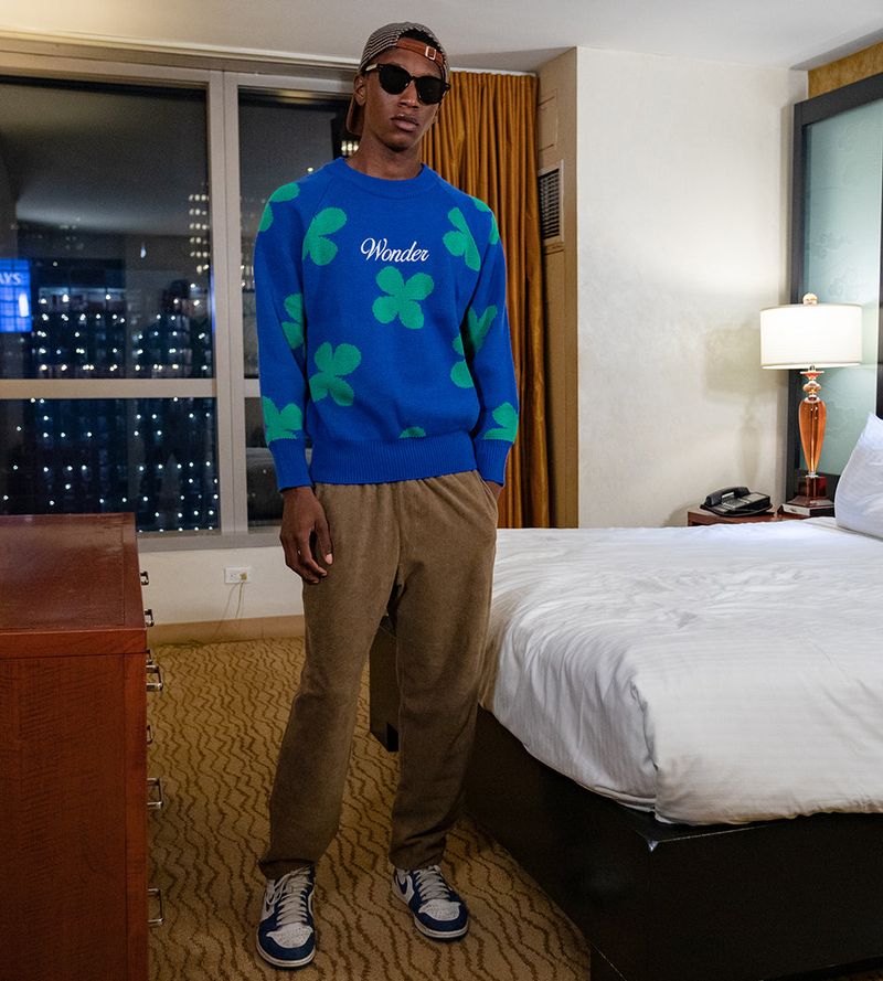 Flower pattern Jacquard Knit