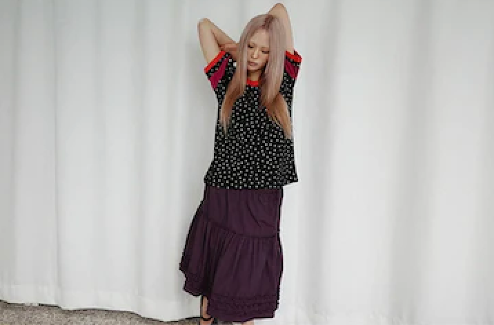 Katie Frill Midi Skirt (deep purple)
