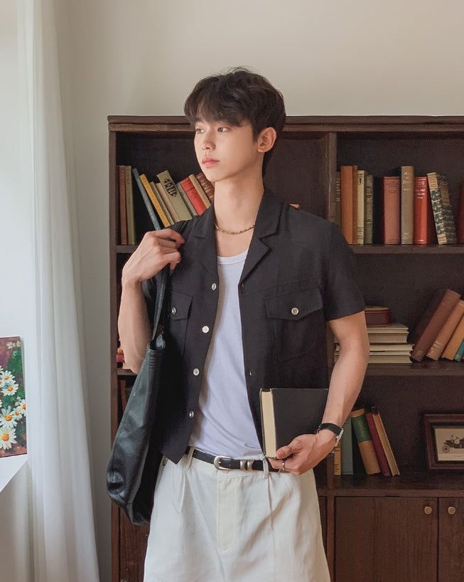 Morant Open Collar Short Sleeve Jacket