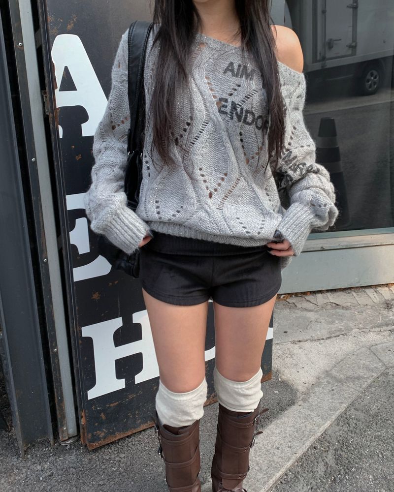 Strap leather long boots