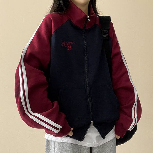 Gling Track Two Way High Neck Zip-Up [Fleece]