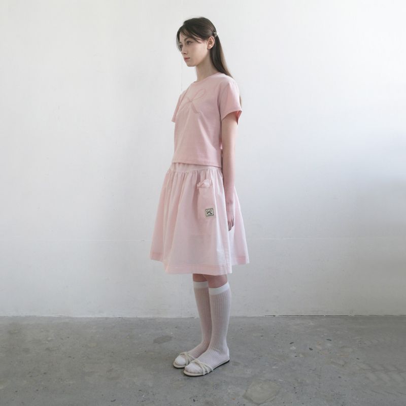 Pink Ribbon Semi-Crop T-Shrit