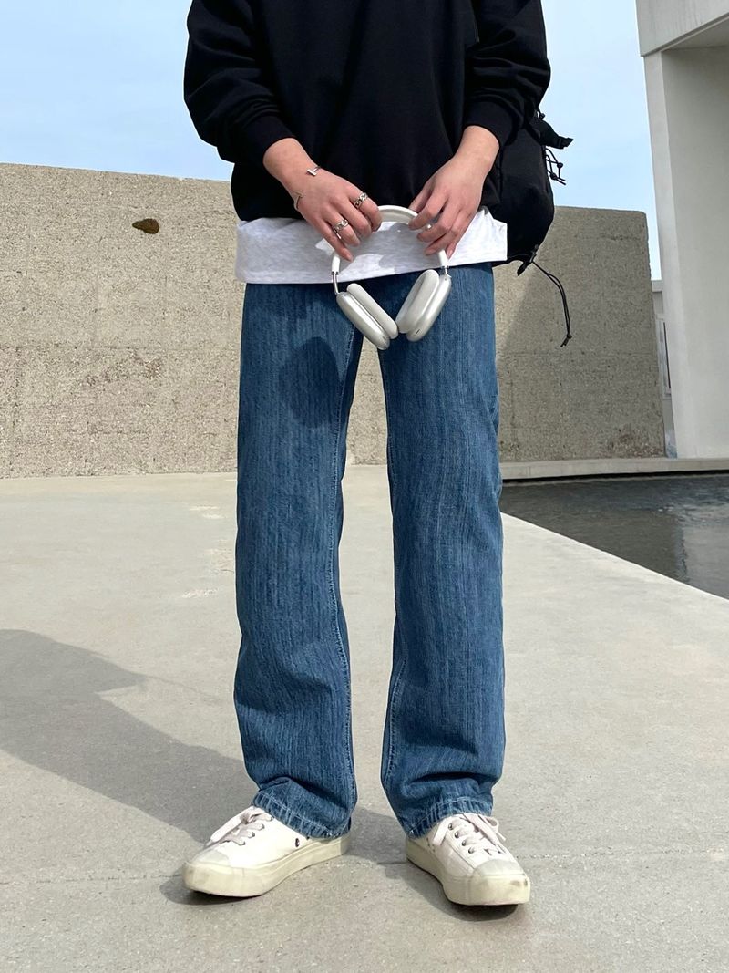 MASION SLIVE DENIM PANTS(ONE COLOR)