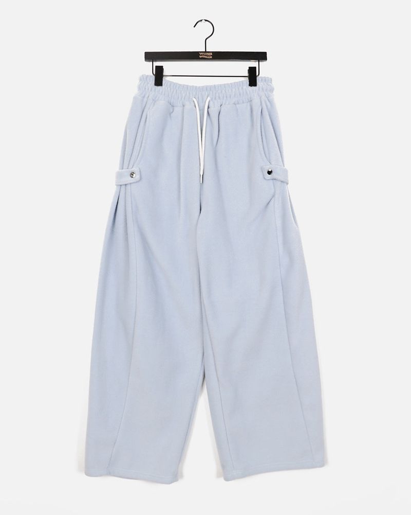Pingti Side Snap Fleece Wide Pants