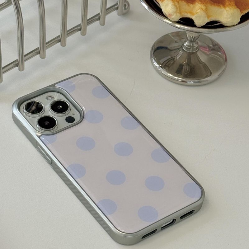 [MADE] Dot silver epoxy case(pinkbpurple)