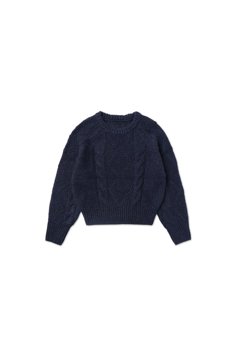 Cozy cable knit_navy