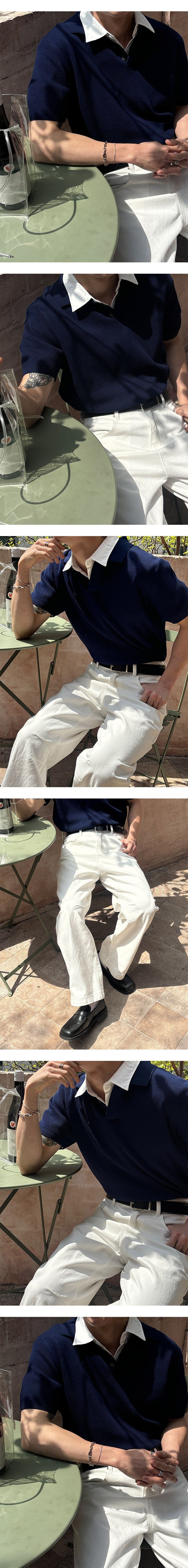[S/S] Hidden linen kara half knit(4color)