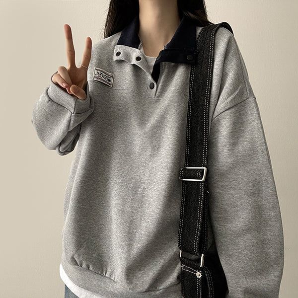 hijjoo（ハイチュー）の「グリップカラーマッチハイネックタブアノラックスウェットシャツ（トップス）」