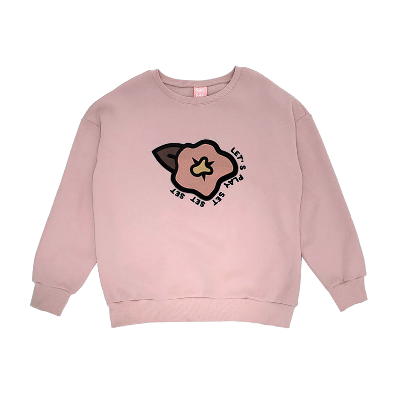 BIG FLOWER NAPPING SWEAT SHIRT