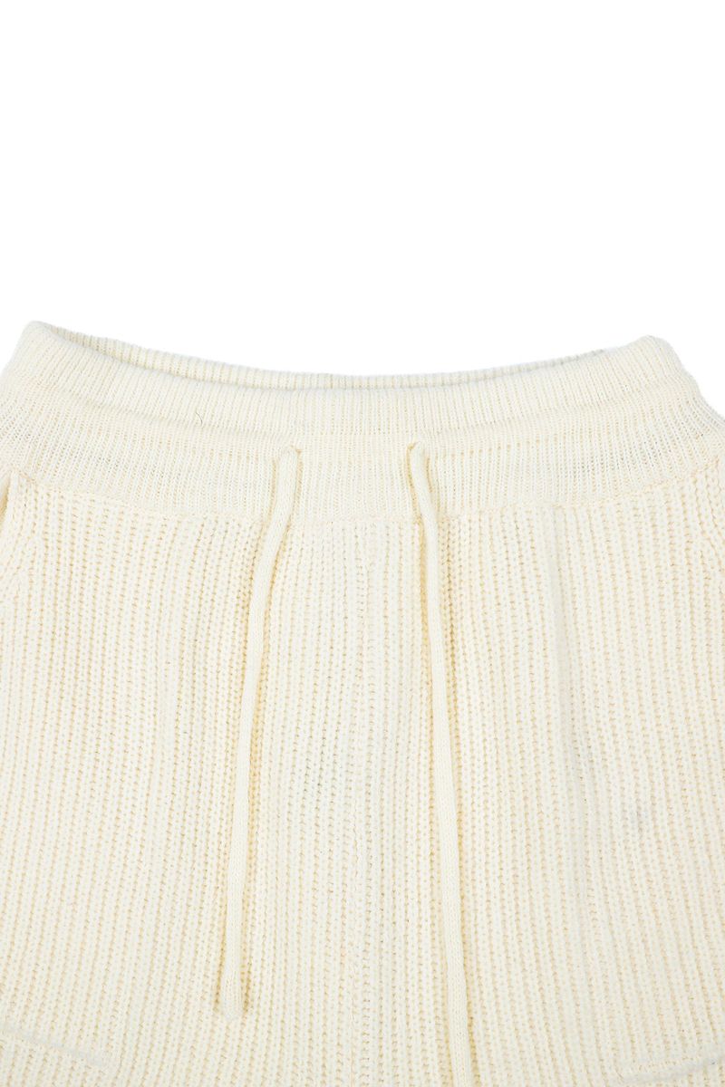 Bermuda knit wool pants [Ivory]