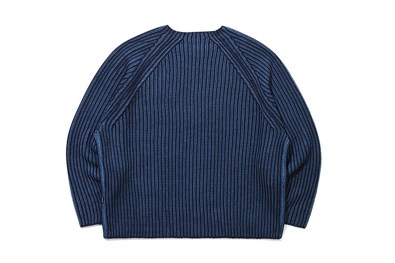ATHLETIC LOGO TWO TONE HEAVY KNIT