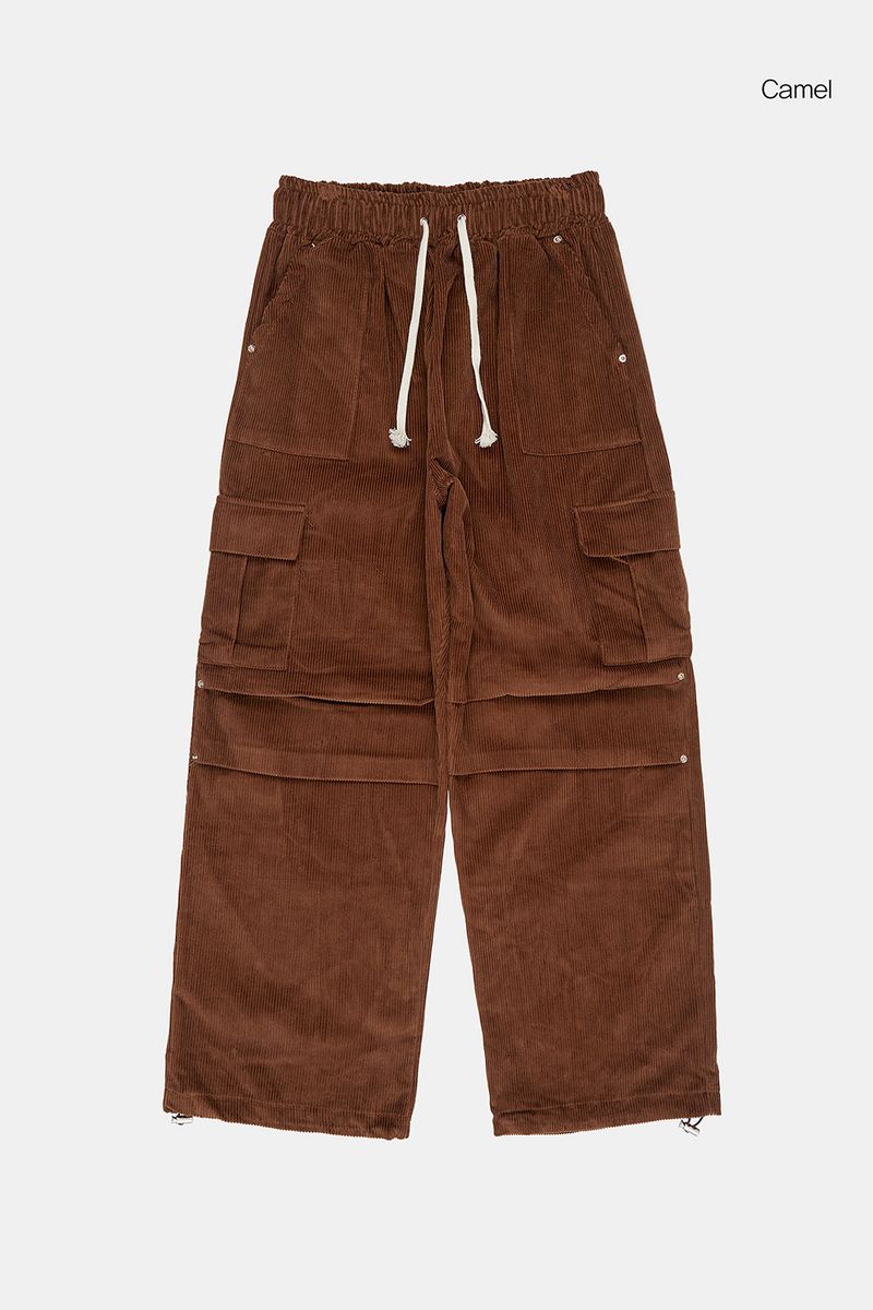 Rivet corduroy cargo work pants