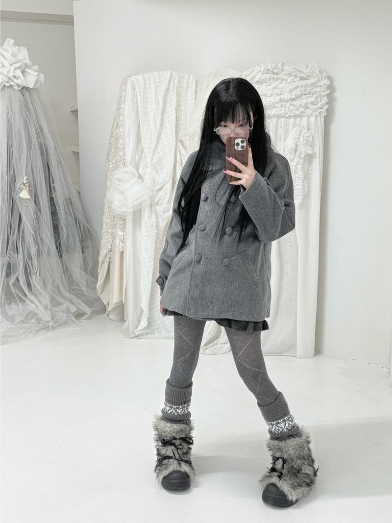 Bonju double half hood coat (2color)