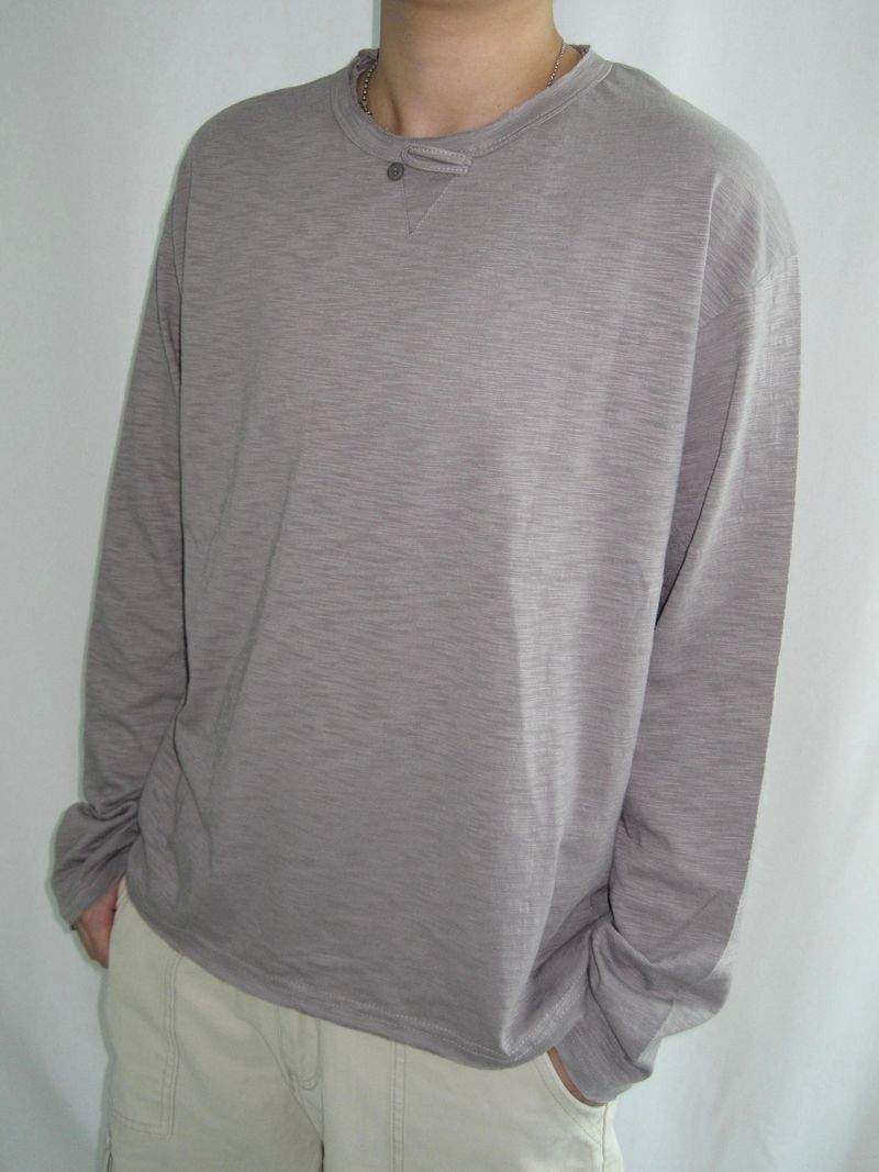 Mokey（モーキー）の「Vintage Slub Loop Henley Neck Long Sleeve T-Shirt(3c)（Tops）」
