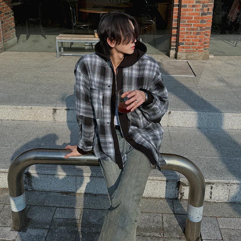 ASCLO(エジュクロ)の「3 TAP Hood Docking Check Shirt (2color)(Tops)」