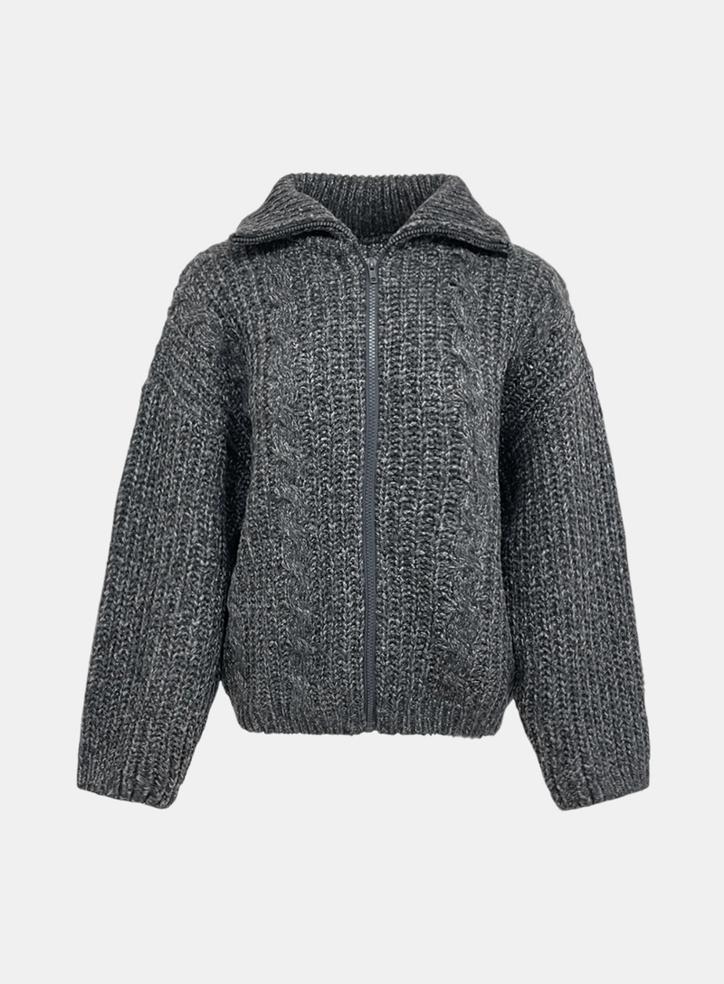 Brook Cable Knit Zip-Up