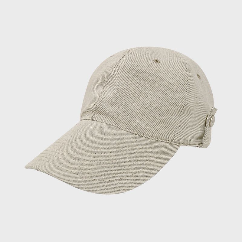 BUTTON LONG BILL CAP (SAND)