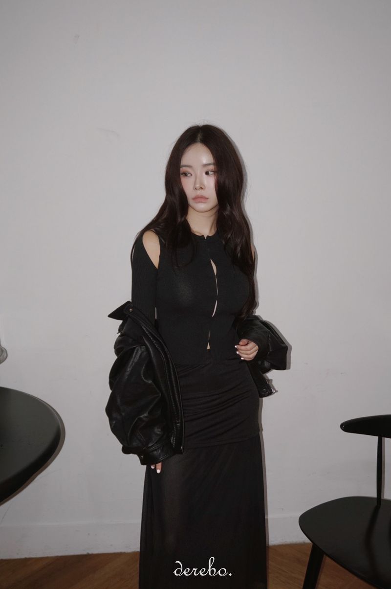cocktail chiffon see-through long skirt