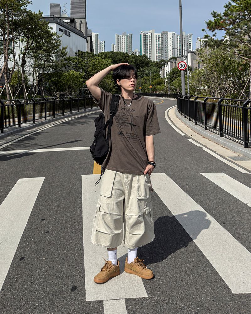 RUBINE 7‑PART CARGO BERMUDA PANTS