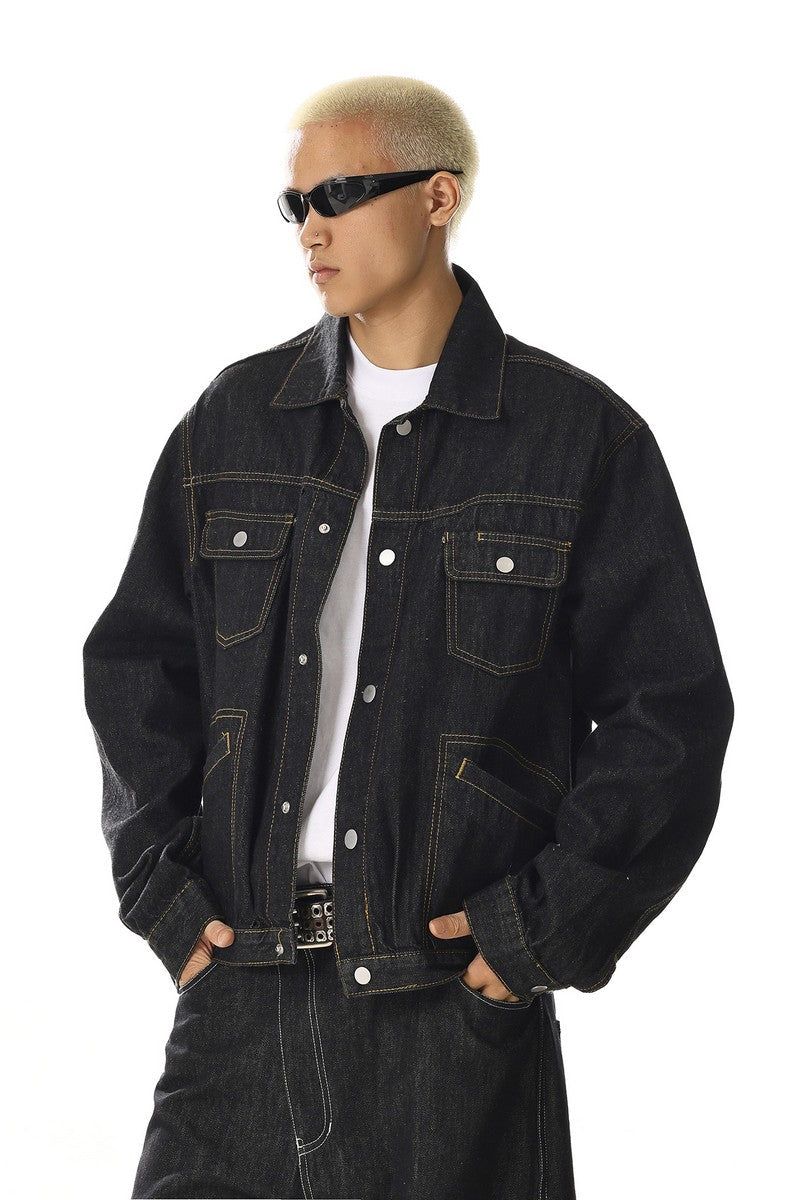 Raw Denim Utility Jacket