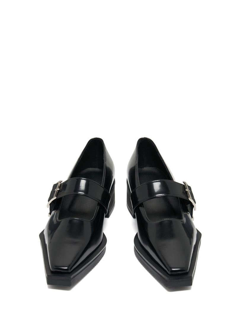 Higher Strap Buckle Loafer black