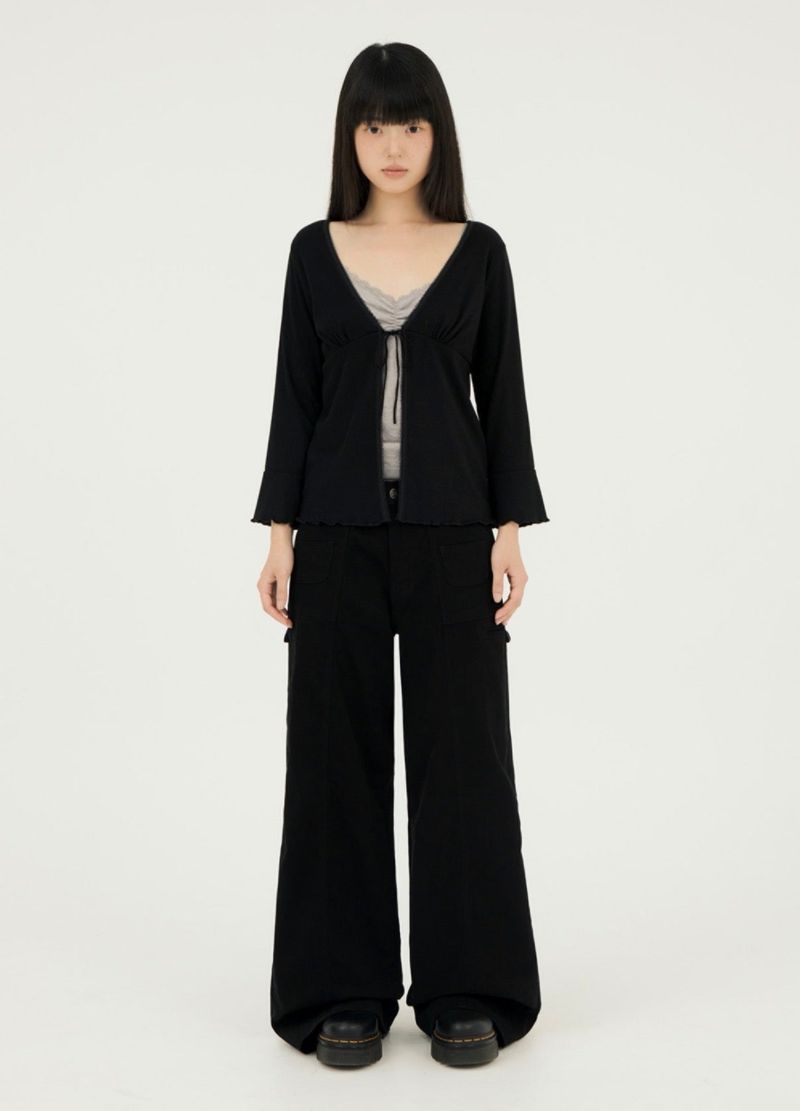 MINI POCKET WIDE COTTON PT BLACK
