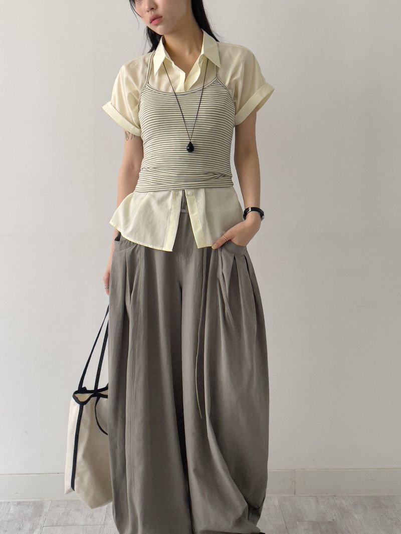 Lollipop Stripe Halter Neck Sleeveless