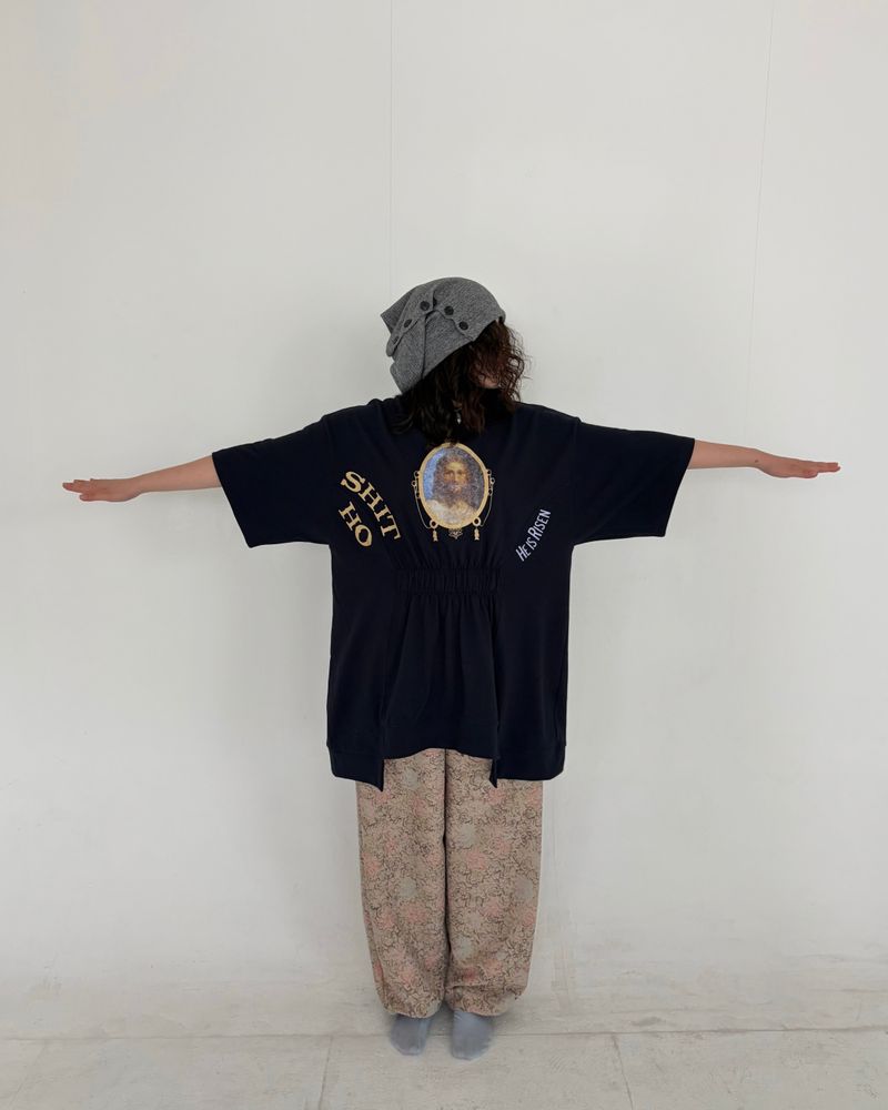 Graphic Boxy Sweat Top